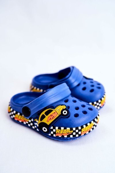 Chaussures Enfant Claquettes Crocs Bleu Road Racing