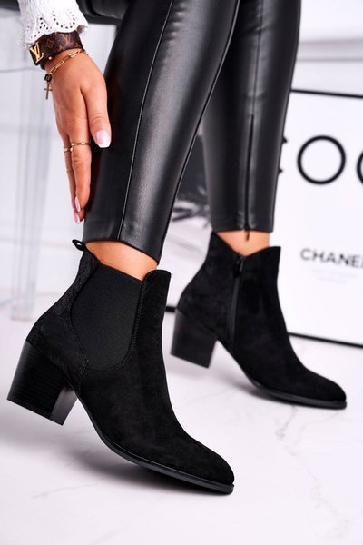 Cizme pentru femei pe High Heel Sergio Leone Suede Black BT613