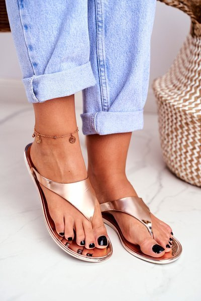 Lu Boo Metallic Flip Flops Rosa Gold Mina II Gen.