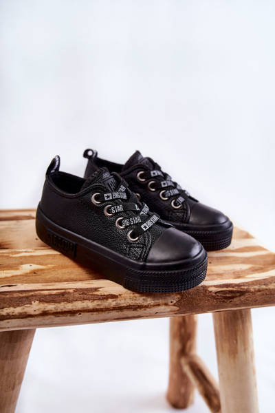 Adidaje din piele pentru copii Big Star KK374061 Negru