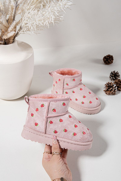 Kinder Schneestiefel mit Erdbeeren Rosa Gracina