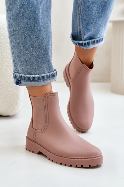 Bottes En Caoutchouc Pour Femmes Avec Inserts Élastiques Dirty Pink Ciariel