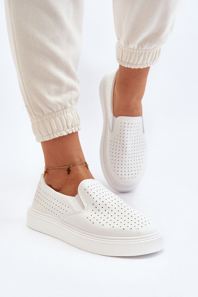 Weiße Damen Slip-on Sneakers Echossia