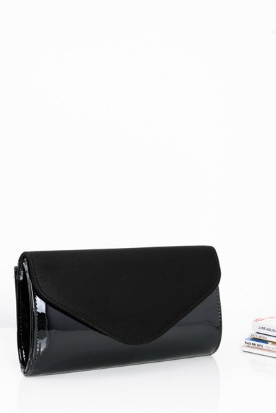 Women's Black Suede Clutch Bag Chain