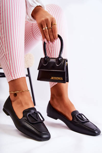 Plăci din piele Brogues cu ornament Hermosa negru
