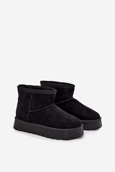 Bottes d'hiver pour enfants doublées en peluche Big Star SS374018 Noire