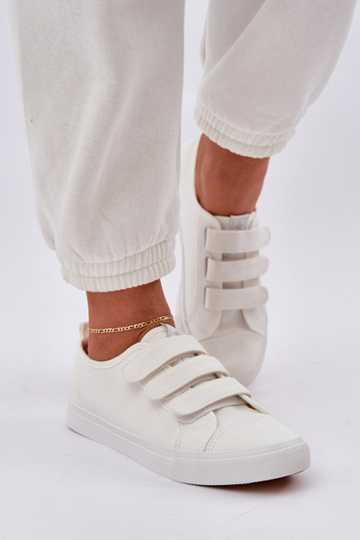 Jugend Niedrige Klett-Sneaker Weiße Dilan