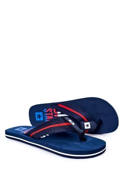 Herren Big Star Flip Flops FF174478 Marineblau