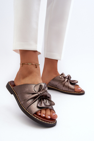 Damen Sandalen mit flachem Absatz Kupfer Nelvira