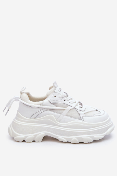 Sportschuhe auf einer massiven Plattform GOE LL2N4029 Weiß