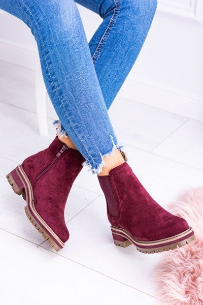 Bottes à talons aiguilles Gravis à talon plat pour femmes marron
