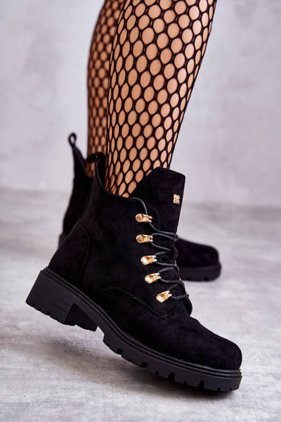 Stiefel aus klassischem Wildleder für Damen Schwarze Telma