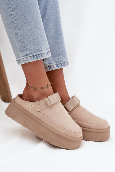 Schneestiefel Mit Dekorativem Stickerei Beige Selithria