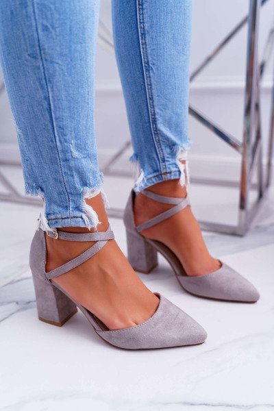 Moteriškos Stiletto pompos Pilka Cosmo
