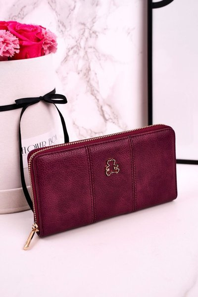Große Lulu Castagnette Geldbörse für Frauen Maroon