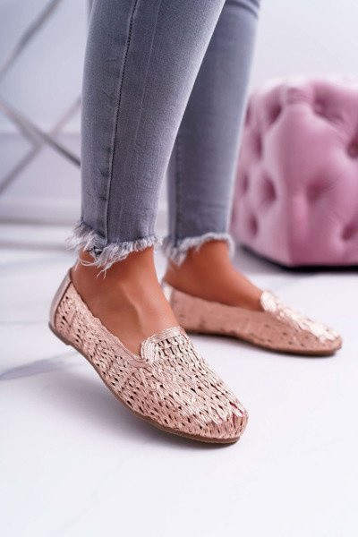 Női Lu Boo fonott balerina Rose Gold 4Ever
