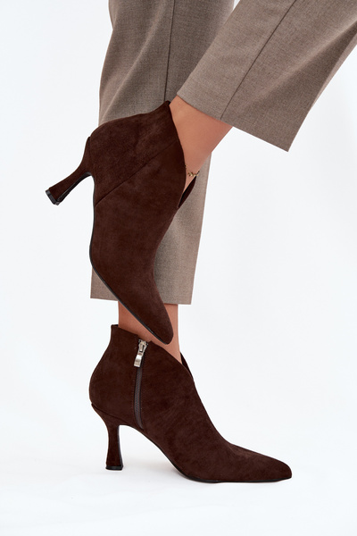 Niedrige Damenschuhe Mit Keil Eco Wildleder Schokoladig Jolivra