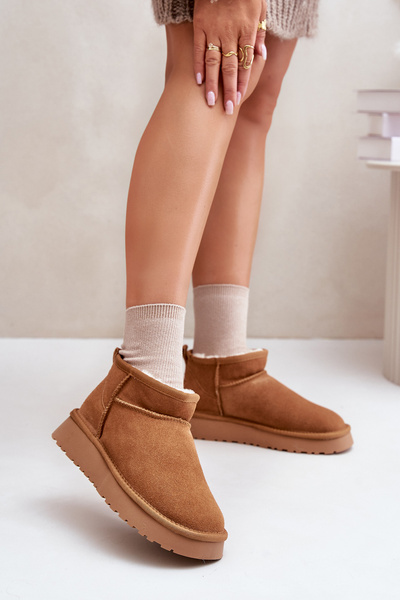 Alacsony Velúr Hókabátok Természetes Bőr Vinceza 97950 Camel