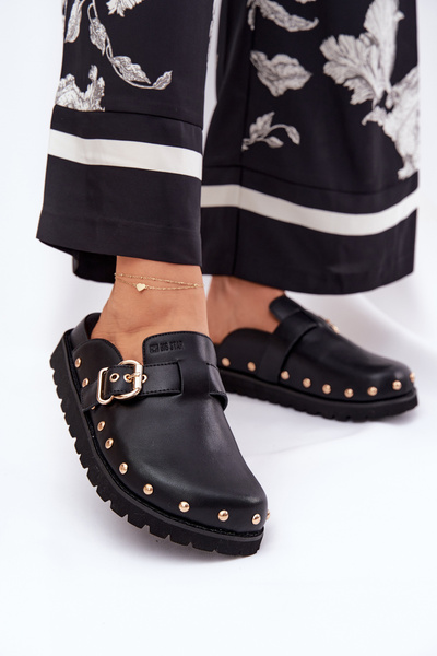 Sandales En Cuir Chodak Femme Sur Plateforme Big Star RR274A378 Noires