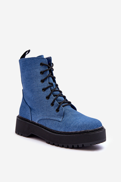 Bottes Worker Femme Bleu Teflorna