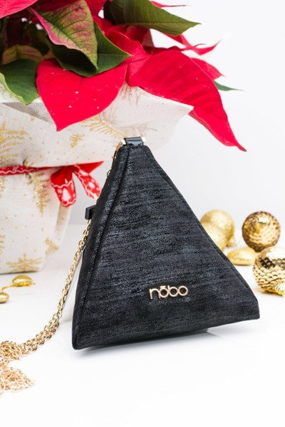 Damen Pyramide Handtasche Schwarz Nobo