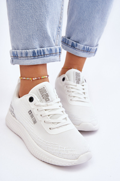Adidasi femei cu talpa din spuma Big Star LL274664 White