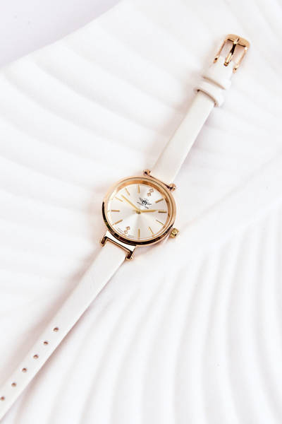 Michael John Gold Ladies Watch cu zirconia cubică