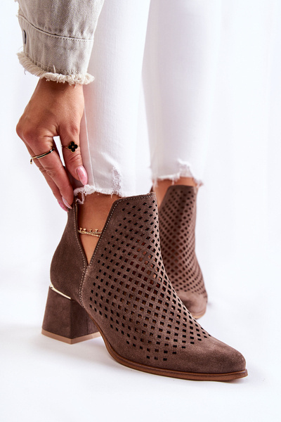 Zomšiniai ažūriniai batai Lewski Shoes 3165 Brown