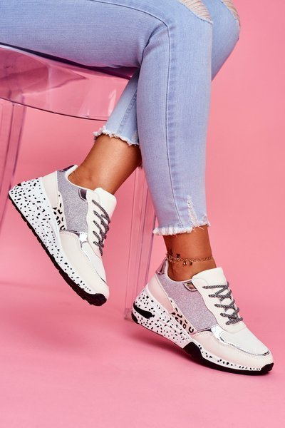 Frauen Sportschuhe dicke Sohlen Weiß Nokien
