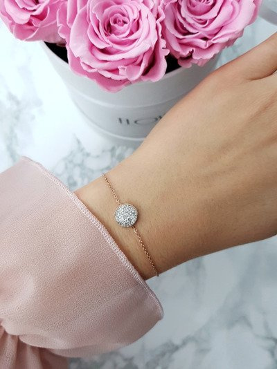 Cercul de brățară cu lanț pentru femei Rose Gold Selene