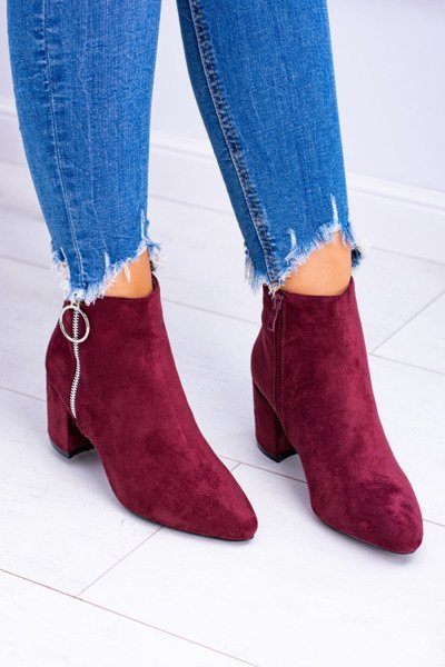 Maroon Suede Stiletto Stiletto Boots Jonnes