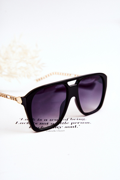 Damen-Sonnenbrille Pilotenbrille V120013 Schwarz