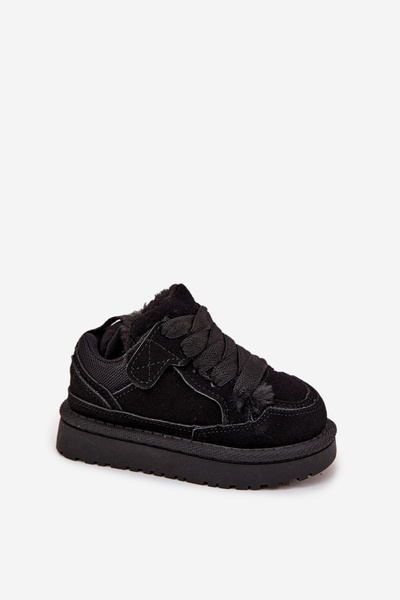 Adidași pentru copii Cald cu blană Negru Mireen