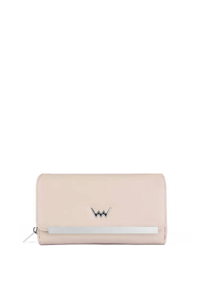 Grand Portefeuille Femme En Cuir Beige Elissie