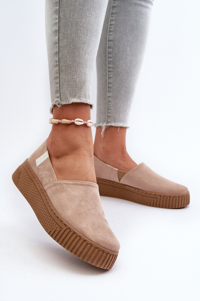 Baskets à plateforme pour femmes NN276007 Système de mousse à mémoire de forme Beige