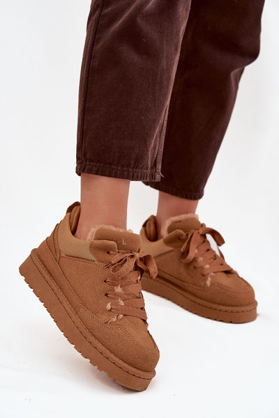 Női sneakers szőrme béléssel Camel Cyrissa