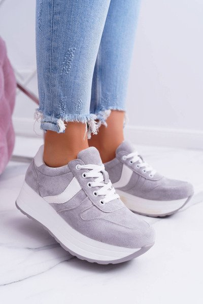 Pantofi gri pentru femei sportiv Sportfreak