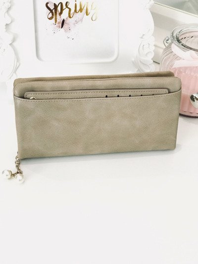 Large Women's Beige Wallet
