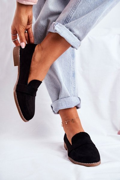 Demi-chaussures en daim pour femmes noires Cintra