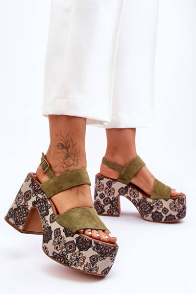 Sandales à Talons en Cuir Maciejka 06089-24 Vert