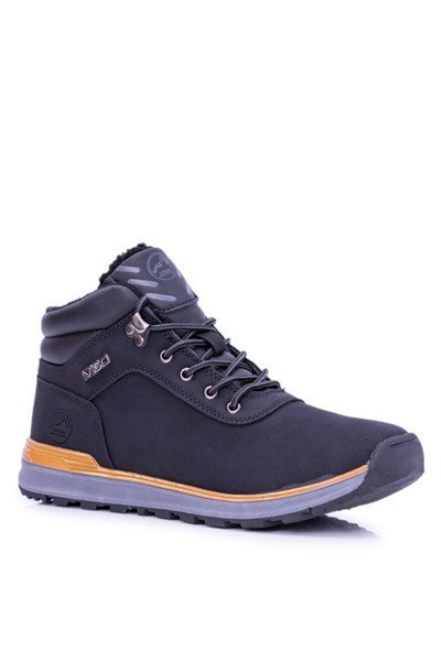 Polár szigetelt fekete férfi túracipő Preventi