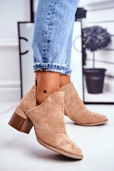 Bottines femme à talons hauts garnis kaki Mini Meliori