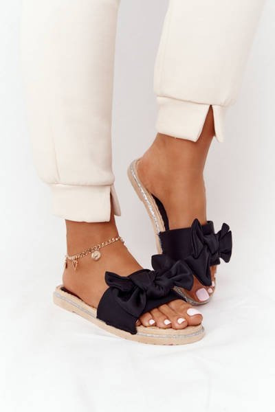 Gummischleife Flip Flops Schwarz Andrea