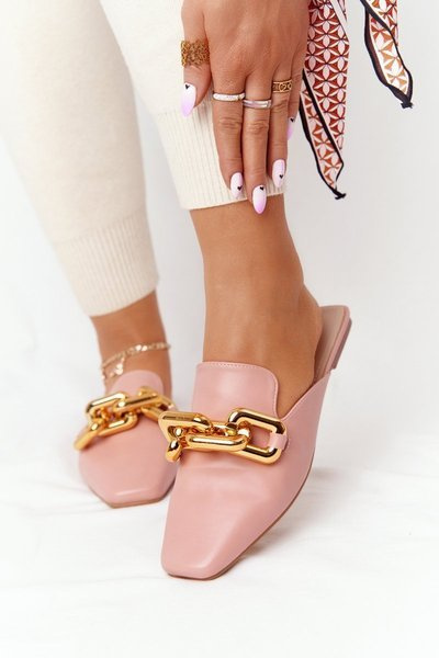 Chaussons Femme Avec Chaîne Rose Call On Me