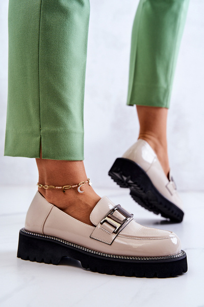 Chaussures Vernies Beige clair Corine