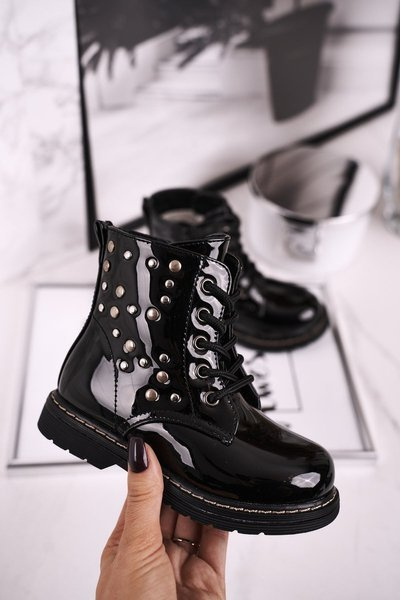 Bottes Isolées Enfant Noir Brillant Fame
