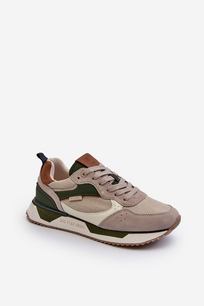 Baskets pour hommes avec système de mousse à mémoire de forme par Big Star NN174349 Beige