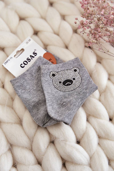 Damensocken aus Baumwolle mit Cosas Grau