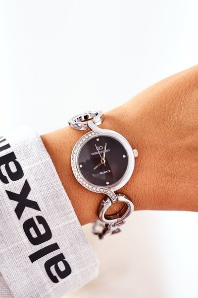 Montre sur bracelet avec zircon cubique Giorgio & Dario argent