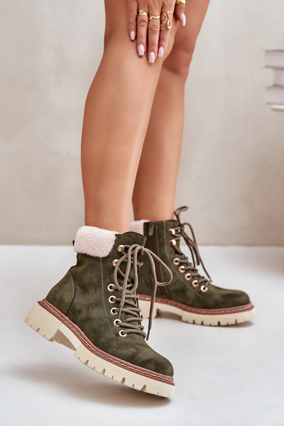 Bottines Isolées pour Femme avec Zip Vert Ferelia